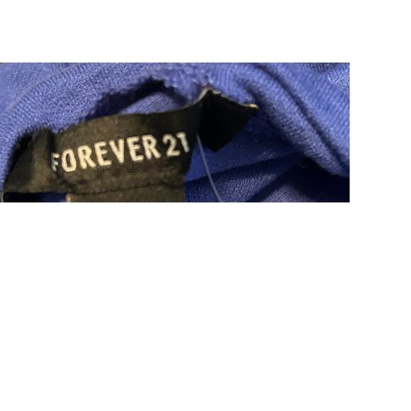 NWT Forever 21 Size Small Dress Royal Blue Long Sleeve Midi Length Fitted CutOut - Picture 3 of 3